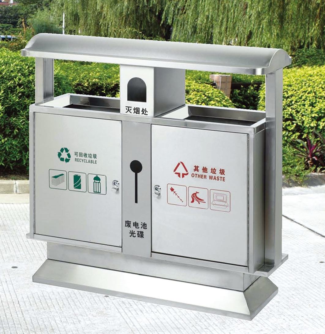濟(jì)南不銹鋼垃圾桶，東營不銹鋼分類果皮箱