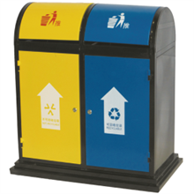 搖蓋鋼制分類(lèi)果皮箱